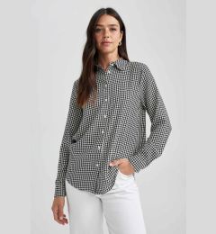 Снимка на DEFACTO Regular Fit Long Sleeve Patterned Shirt