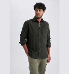 Снимка на DEFACTO Regular Fit Lumberjack Pocket Basic Plain Long Sleeve Shirt