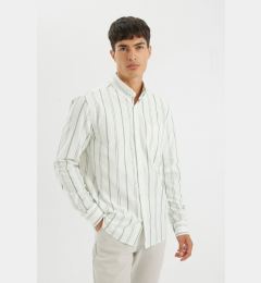 Снимка на DEFACTO Regular Fit Oxford Button-Down Striped Cotton Long Sleeve Shirt