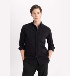 Снимка на DEFACTO Regular Fit Oxford Pocket Detailed Long Sleeve Basic Plain Shirt