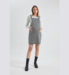 Снимка на DEFACTO Regular Fit Patterned Maternity Mini Overall Dress