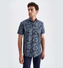 Снимка на DEFACTO Regular Fit Patterned Short Sleeve Cotton Shirt