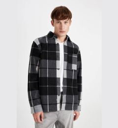 Снимка на DEFACTO Regular Fit Plaid Fleece Long Sleeve Shirt