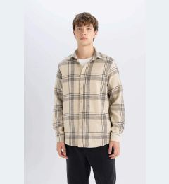 Снимка на DEFACTO Regular Fit Plaid Lumberjack Flannel Cotton Long Sleeve Shirt