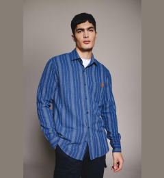 Снимка на DEFACTO Regular Fit Pocket Detailed Striped Crepe Long Sleeve Shirt