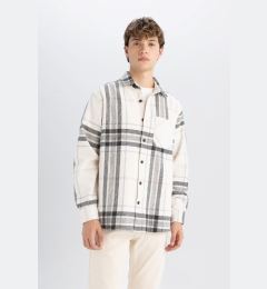 Снимка на DEFACTO Regular Fit Polo Collar Plaid Lumberjack Flannel Long Sleeve Shirt