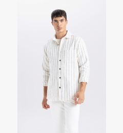 Снимка на DEFACTO Regular Fit Polo Collar Striped Lumberjack Long Sleeve Shirt