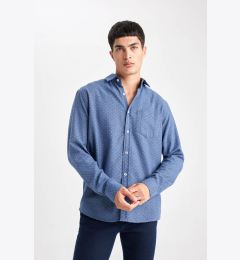 Снимка на DEFACTO Regular Fit Textured Pocket Detail Long Sleeve Shirt