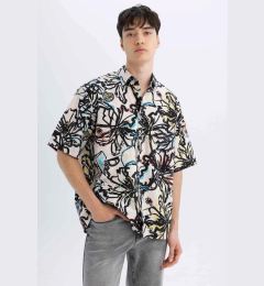 Снимка на DEFACTO Relax Fit Patterned Cotton Short Sleeve Shirt