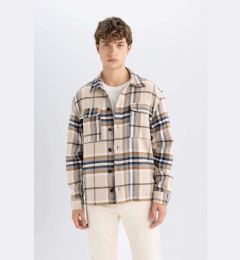 Снимка на DEFACTO Relax Fit Plaid Lumberjack Flannel Long Sleeve Shirt