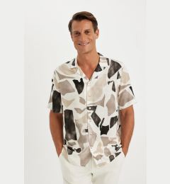 Снимка на DEFACTO Relax Fit Polo Collar Patterned Short Sleeve Shirt