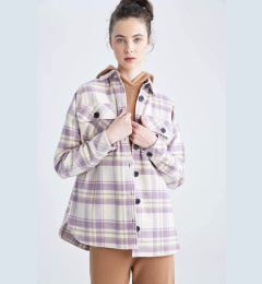 Снимка на DEFACTO Shirt Collar Flannel Long Sleeve Tunic