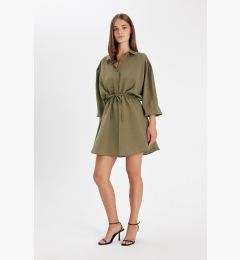 Снимка на DEFACTO Shirt Collar Modal Long Sleeve Mini Dress