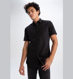 Снимка на DEFACTO Slim Fit Basic Short Sleeve 100% Cotton Shirt