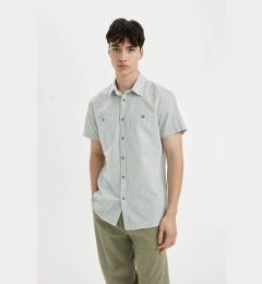 Снимка на DEFACTO Slim Fit Cotton Striped Short Sleeve Shirt