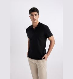 Снимка на DEFACTO Slim Fit Polo Collar Short Sleeve Cotton Basic T-Shirt