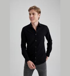 Снимка на DEFACTO Slim Fit Slim Fit Cotton Long Sleeve Shirt