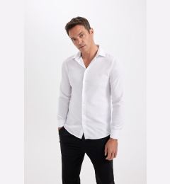 Снимка на DEFACTO Slim Fit Slim Fit Polo Collar Poplin Long Sleeve Shirt R4340az24sp