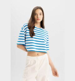 Снимка на DEFACTO Slim Fit Striped Short Sleeve T-Shirt