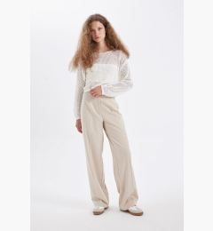 Снимка на DEFACTO Standard Length Trousers Wide Leg Wide Leg Basic Plain High Waist