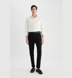 Снимка на DEFACTO Twill Trousers Tapered Fit Pocket Basic Straight Double Leg