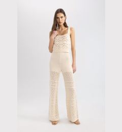 Снимка на DEFACTO Wide Leg Crochet Lined Trousers