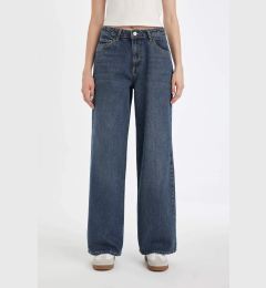 Снимка на DEFACTO Wide Leg High Waist Long Jean Washed Trousers