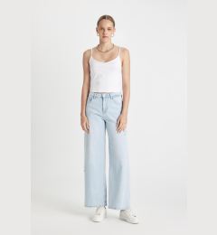 Снимка на DEFACTO Wide Leg Normal Waist Long Jean Washed Trousers