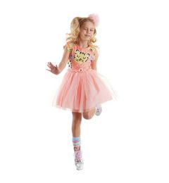 Снимка на Denokids Leo Flower Girl's Tulle Tutu Pink Evening Dress