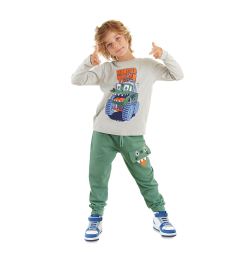 Снимка на Denokids Monster Truck Boy's Pocket Detailed T-shirt Trousers Set