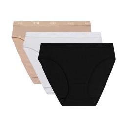 Снимка на DIM ECO LES POCKETS SLIP 3x - 3 pcs of women's panties - black - white - flesh