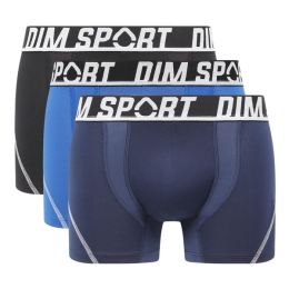 Снимка на DIM SPORT MICROFIBRE BOXER 3x - Men's Sports Boxer Shorts 3 pcs - Black - Blue