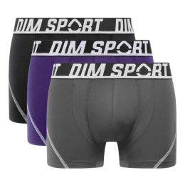 Снимка на DIM SPORT MICROFIBRE BOXER 3x - Men's Sports Boxer Shorts 3 pcs - Grey - Blue - Black