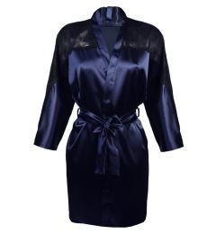 Снимка на DKaren Woman's Housecoat Marion Navy Blue