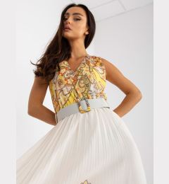 Снимка на Dress-DHJ-SK-13128.61-White/Yellow