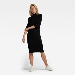 Снимка на Dress - G-star Rib mock dress knit black