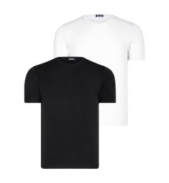 Снимка на DUAL SET T8569 DEWBERRY BIKE COLLAR MENS T-SHIRT-DARK BLACK-WHITE