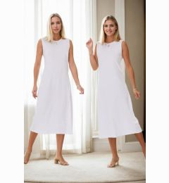 Снимка на E2145 Dewberry Set of Two Women Dresses-WHITE-WHITE