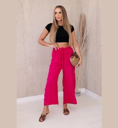 Снимка на Fuchsia-coloured wide-waisted trousers