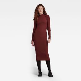 Снимка на G-STAR Dress - Moon rib 5x2 r burgundy