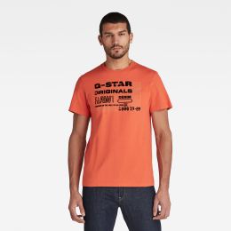 Снимка на G-STAR T-shirt - Flock badge graphic r t s\s orange