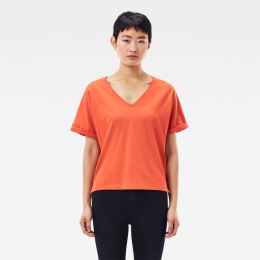 Снимка на G-STAR T-shirt - Joosa v-neck tee orange