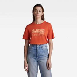 Снимка на G-STAR T-shirt - Originals label r t wmn red