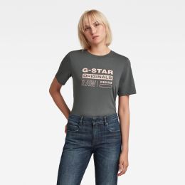 Снимка на G-STAR T-shirt - Originals label regular fit tee grey