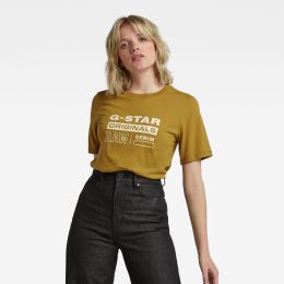 Снимка на G-STAR T-shirt - Originals label regular fit tee yellow