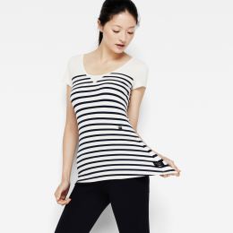 Снимка на G-STAR T-shirt - Ultimate Stretch Short Sleeve T-shirt striped