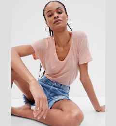 Снимка на GAP Ľanové T-shirt with short sleeve - Women