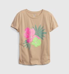 Снимка на GAP Kids organic t-shirt with sequins floral - Girls