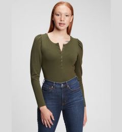 Снимка на GAP T-shirt modern henley - Women