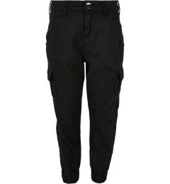 Снимка на Girls' high-waisted cargo trousers black